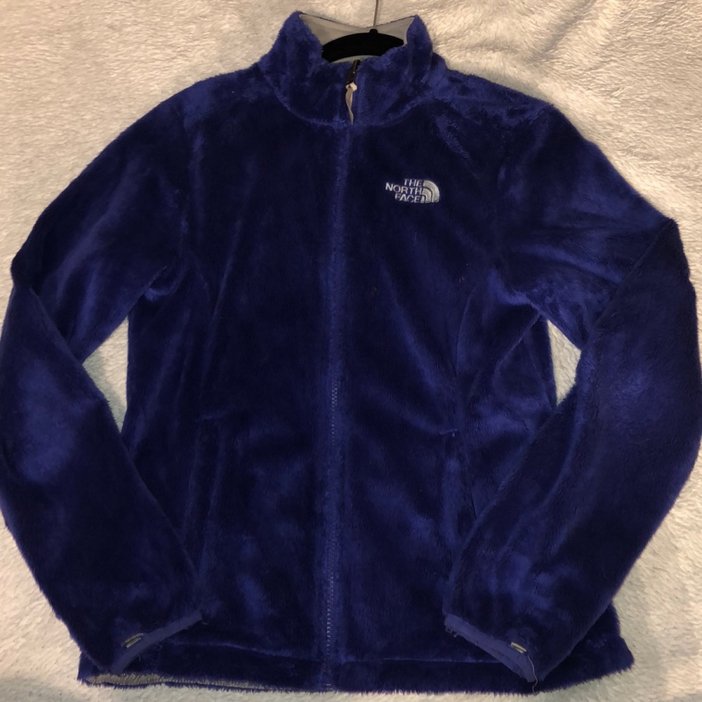 Blue fuzzy north face